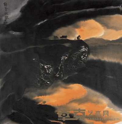 贾又福 彩云牧歌 镜心 68×68cm